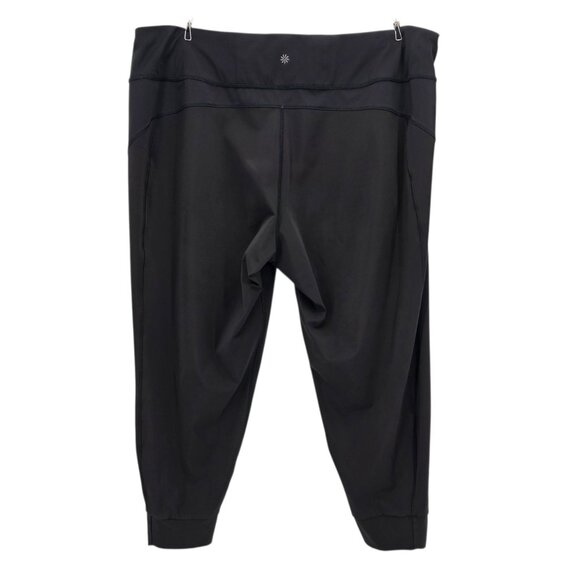 Athleta Womens 2X Pants Rainier Jogger Black Pull On Activewear Pockets Joggers - Picture 3 of 6